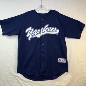 Vtg New York Yankees MLB True Fan Derek Jeter #2 Baseball Jersey - Size Medium M